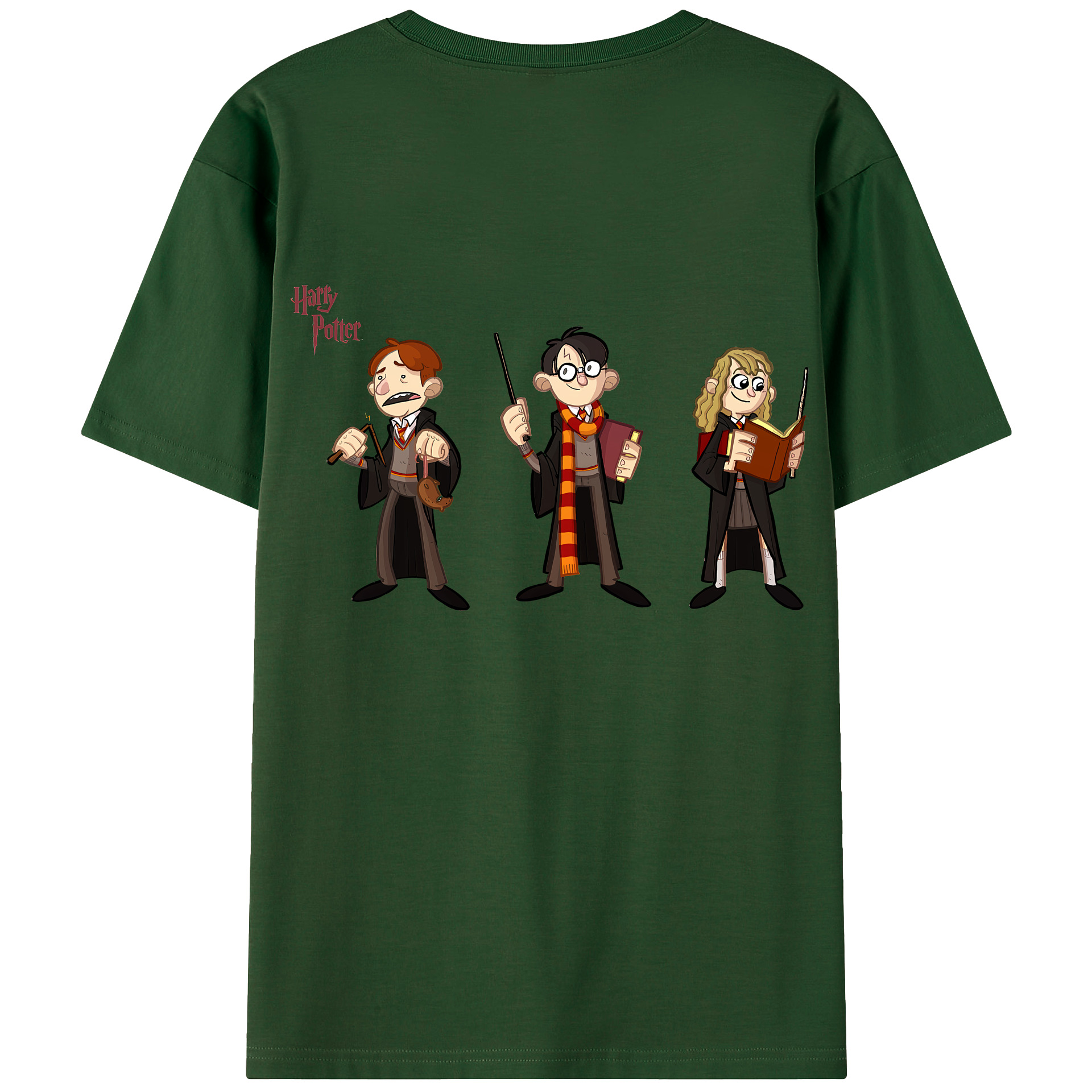 （画像用） Harry Potter ハリー・ポッターシリーズ 綿100％半袖Tシャツ（背面プリント）